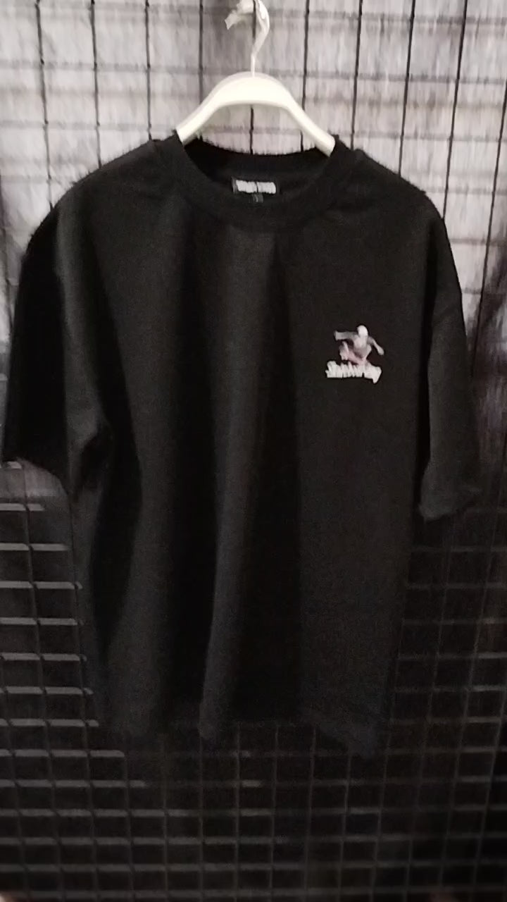 Skateboarding skeleton - Kısa kollu oversize t-shirt