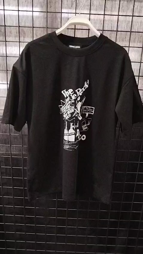 Vive le rock - Kısa kollu oversize t-shirt